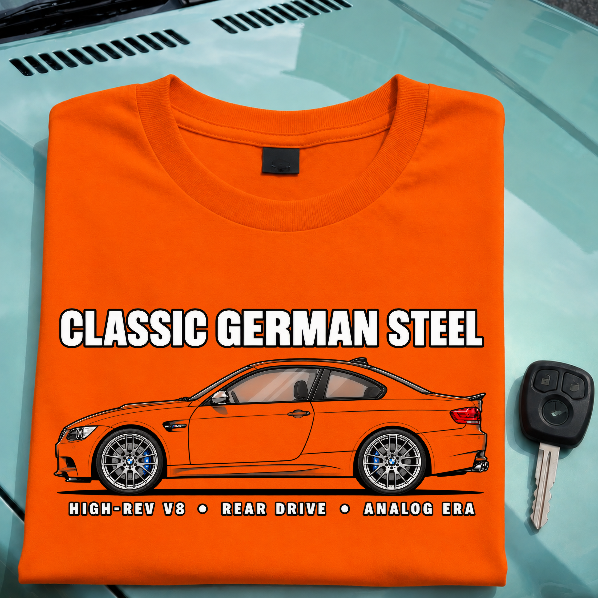 Classic German Steel E92 M2 T-Shirt, Graphic Tee