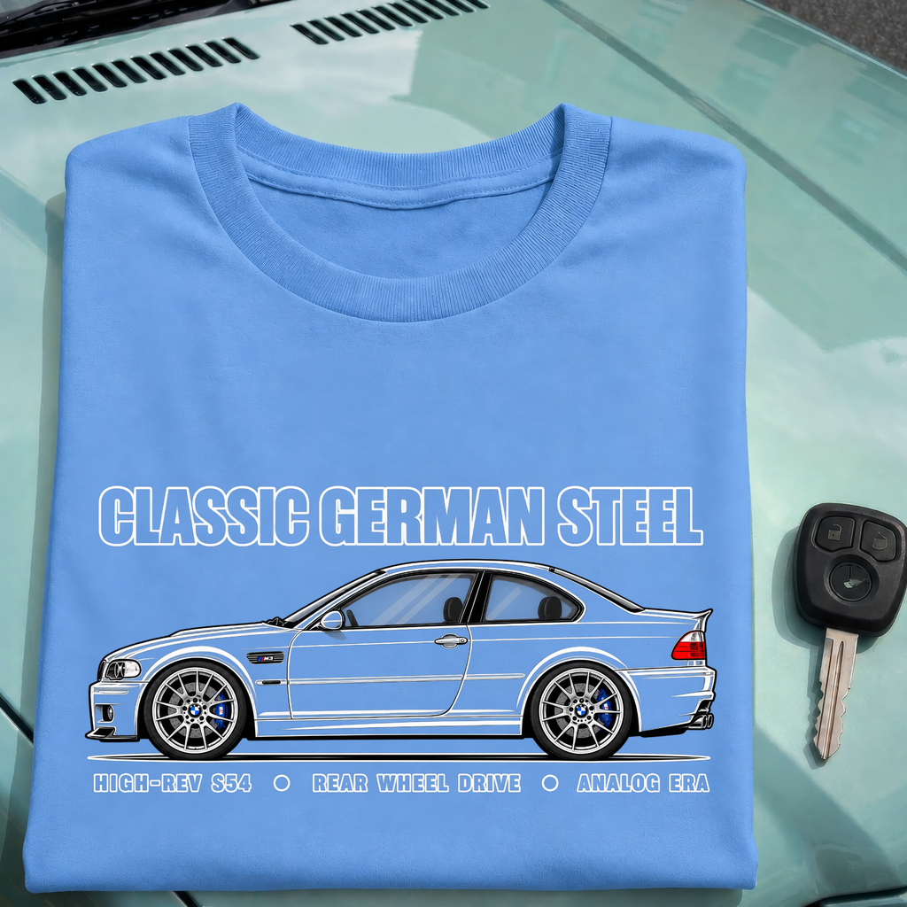 Classic German Steel E46 M3 T-Shirt, Graphic Tee